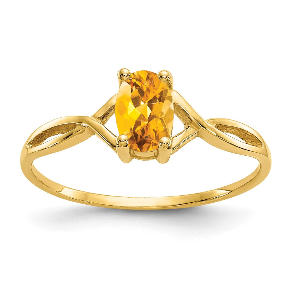 14k Citrine Birthstone Ring - 3
