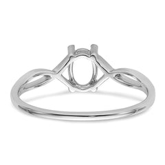 14k White Gold Birthstone Ring Mounting - 3