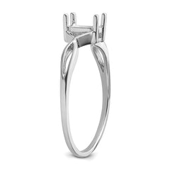 14k White Gold Birthstone Ring Mounting - 3