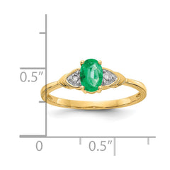 14k Emerald and Diamond Ring - 2