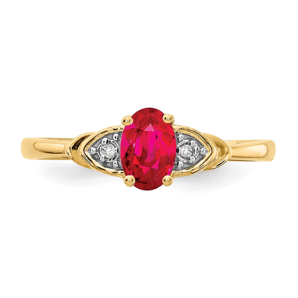 14k Ruby and Diamond Ring