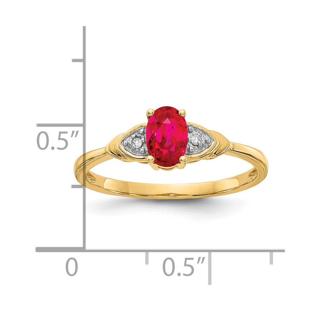 14k Ruby and Diamond Ring