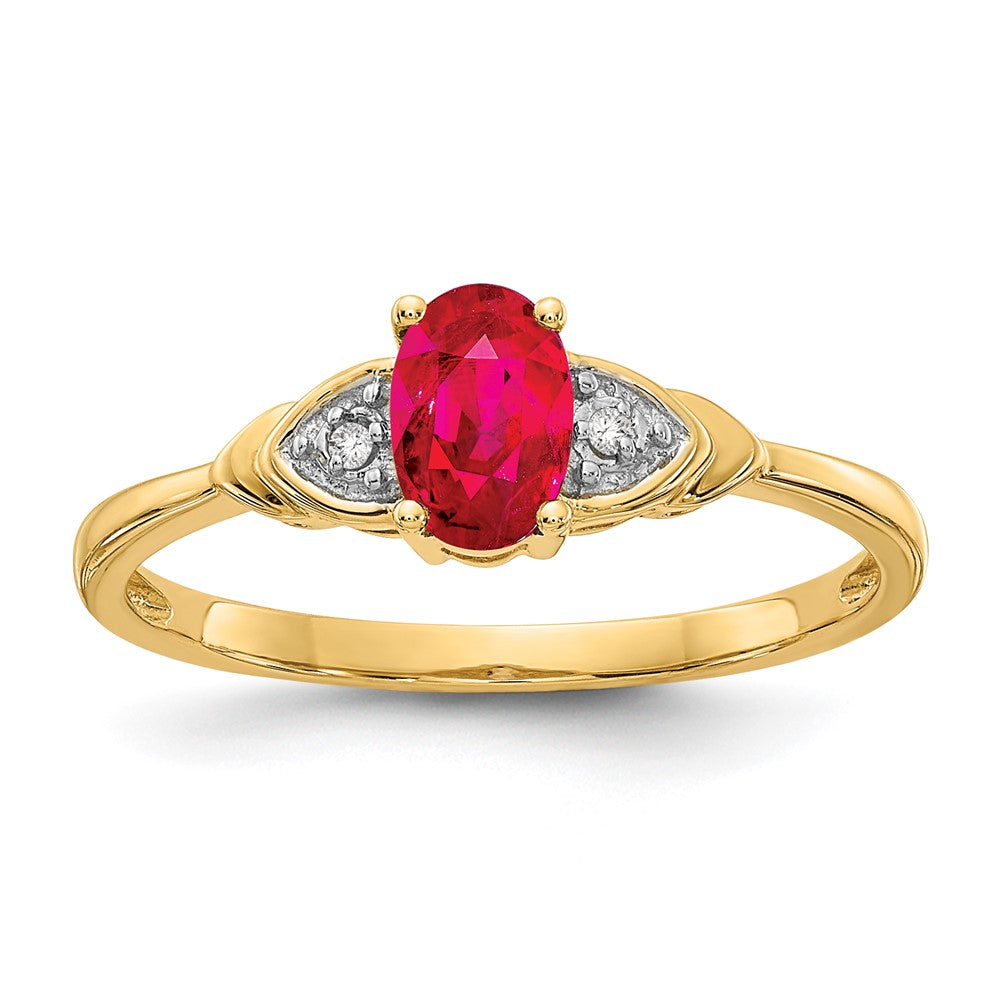 14k Ruby and Diamond Ring - 2