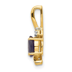 14k Sapphire and Diamond Pendant