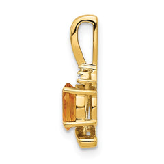 14k Citrine and Diamond Pendant - 4