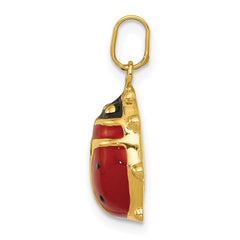 14k Enameled Ladybug Charm - 4