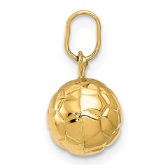 14k 3-D Soccer Ball Charm - 2
