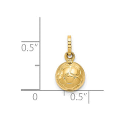 14k 3-D Soccer Ball Charm - 2
