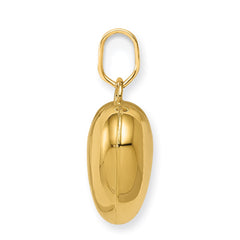 14K Polished 3-D Puffed Heart Pendant - 8