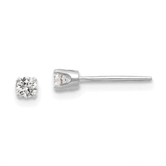 14k White Gold 2.75mm CZ stud earrings