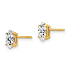 14k 7x3.5mm Marquise Cubic Zirconia earring