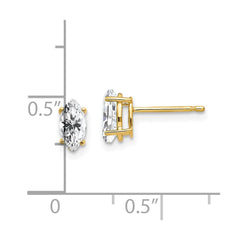 14k 7x3.5mm Marquise Cubic Zirconia earring