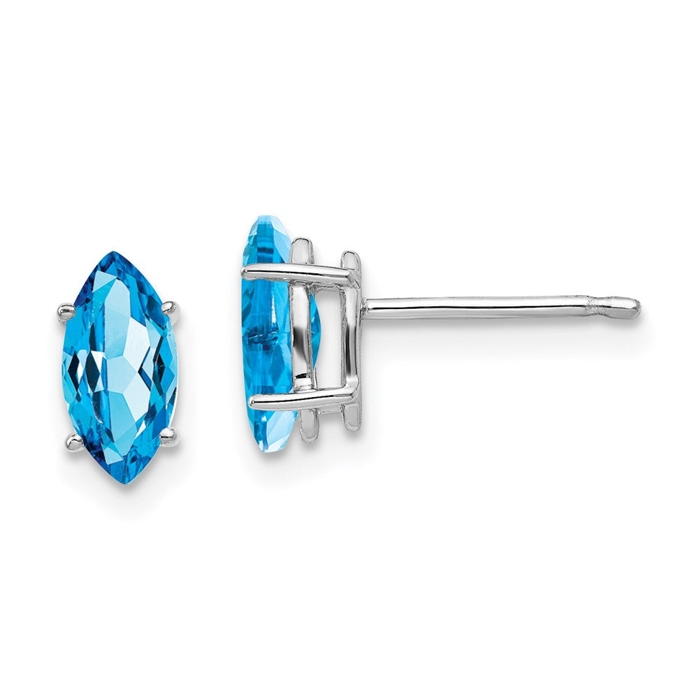 14k White Gold 8x4mm Marquise Earring Mounting