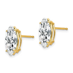 14k 10x5mm Marquise Cubic Zirconia earring