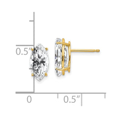 14k 10x5mm Marquise Cubic Zirconia earring