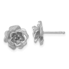 14k White Gold Fancy Diamond Flower Earring Mountings