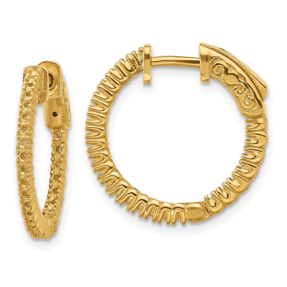 14k Round Hoop w/Safety Clasp Earring Mountings