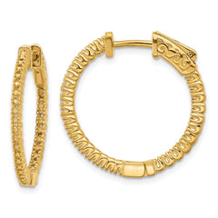 14k Round Hoop w/Safety Clasp Earring Mountings - 6