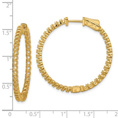 14k Round Hoop w/Safety Clasp Earring Mountings - 30