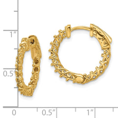 14k Round Hoop w/Safety Clasp Earring Mountings - 33
