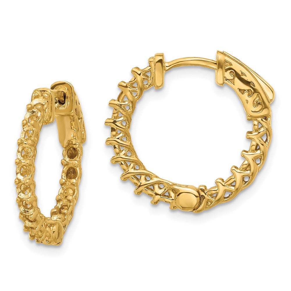 14k Round Hoop w/Safety Clasp Earring Mountings - 33