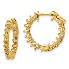 14k Round Hoop w/Safety Clasp Earring Mountings - 23