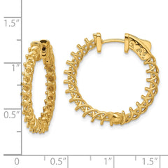 14k Round Hoop w/Safety Clasp Earring Mountings - 24
