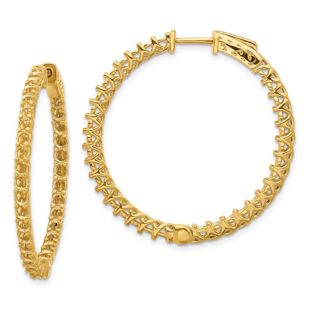 14k Round Hoop w/Safety Clasp Earring Mountings - 25