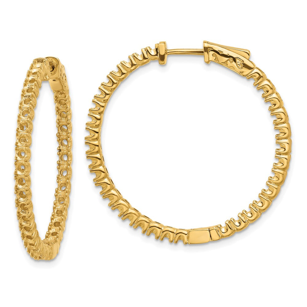 14k Round Hoop w/Safety Clasp Earring Mountings - 7