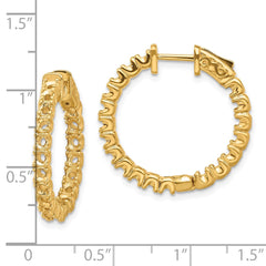 14k Round Hoop w/Safety Clasp Earring Mountings - 8