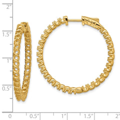 14k Round Hoop w/Safety Clasp Earring Mountings - 9