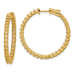 14k Round Hoop w/Safety Clasp Earring Mountings - 9