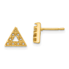 14k Triangle Open Earrings Mounting
