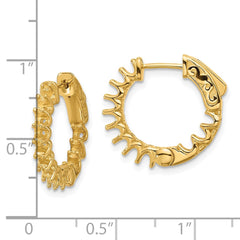 14K 1.2ct  24-2.3mm Round Hoop w/ Safety Clasp Earring Mountings