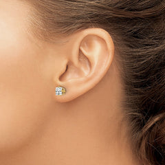 14k 5mm Cubic Zirconia Earrings - 2