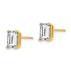 14k 7x5mm Radiant Cut Cubic Zirconia earring