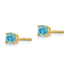 14k Aquamarine Post Earrings - 6