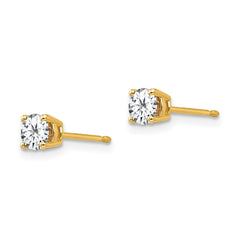 14k 4mm Cubic Zirconia Earrings