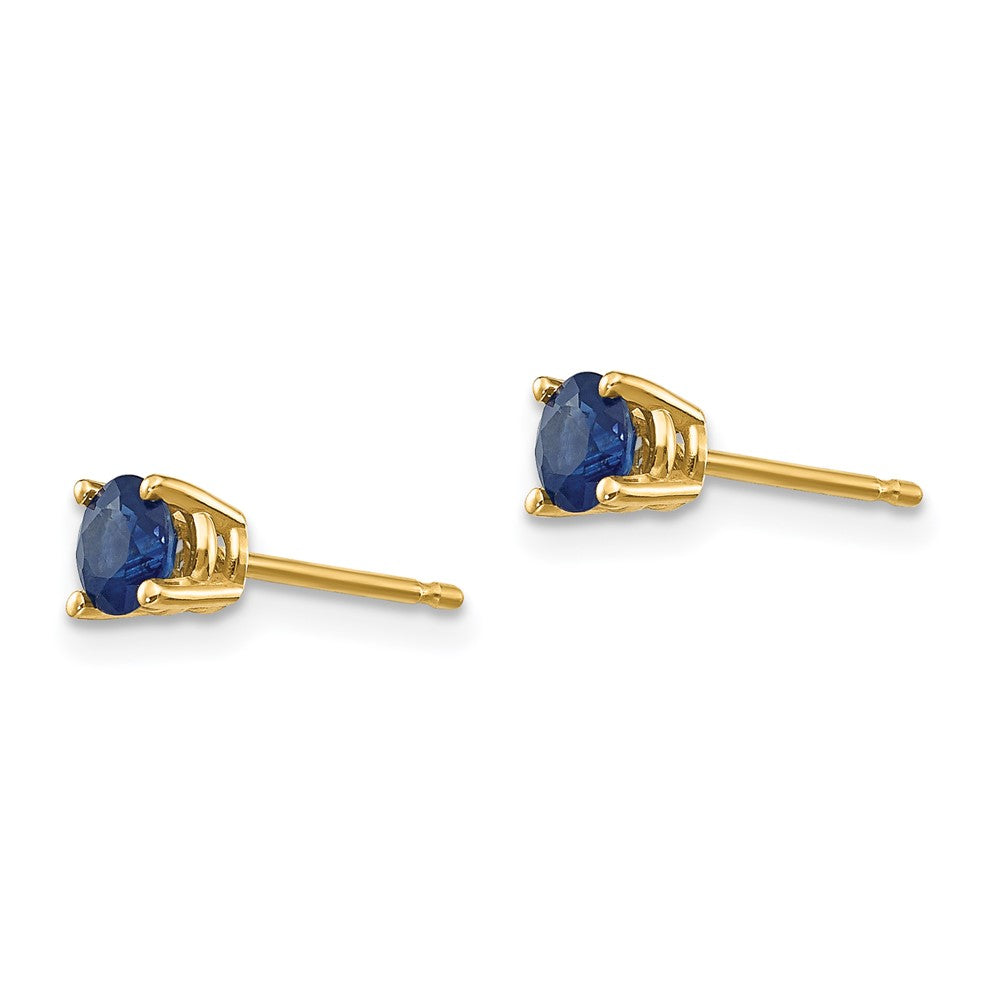 14k Sapphire Post Earrings - 3