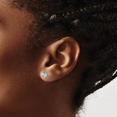 14k White Gold Aquamarine Earrings - 3