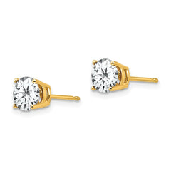 14k 6mm Cubic Zirconia Earrings