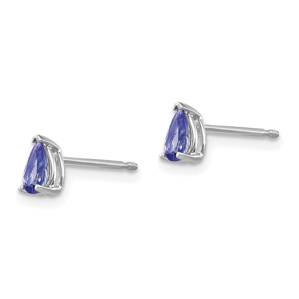 14k White Gold Tanzanite Earrings