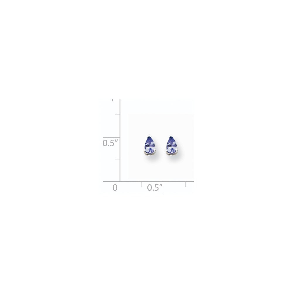 14k White Gold Tanzanite Earrings