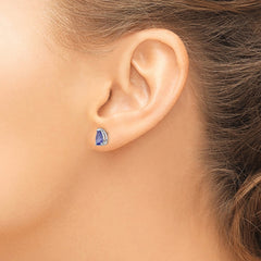 14k White Gold Tanzanite Earrings - 2