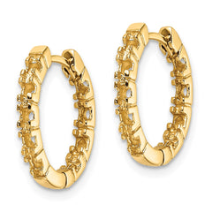 14k Diamond Hinged Hoops Mountings - 2