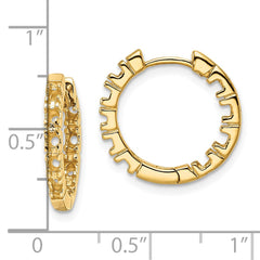 14k Diamond Hinged Hoops Mountings - 2