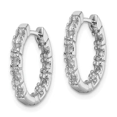 14k White Diamond Hinged Hoops Mountings