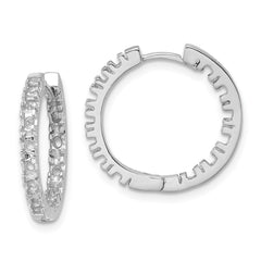 14k White Diamond Hinged Hoops Mountings