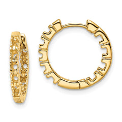 14k Diamond Hinged Hoops Mountings - 2