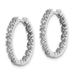 14k White Gold Diamond Hinged Hoop Mountings